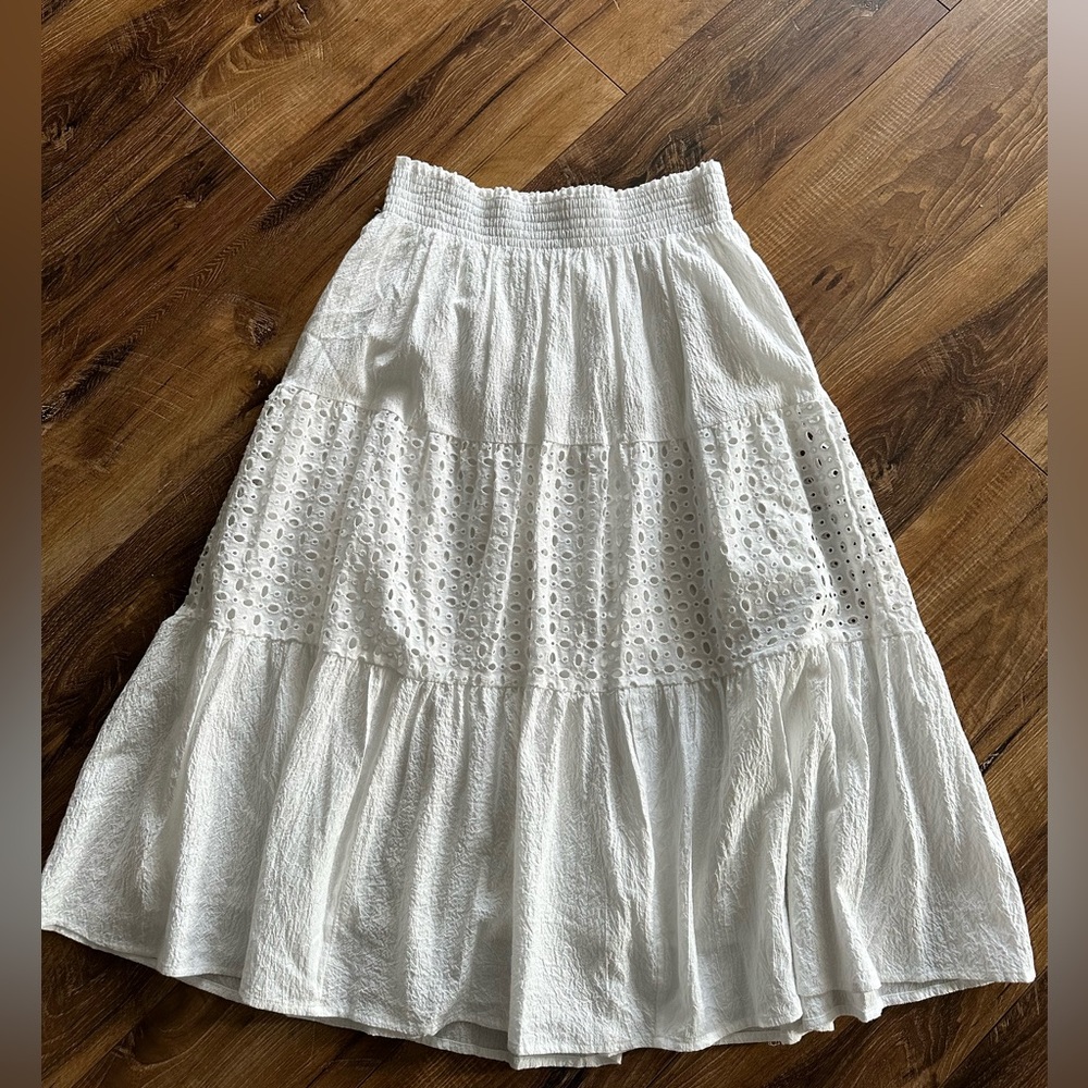 Nine West White A-Line Skirt